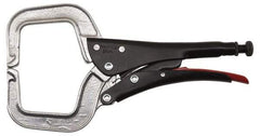 Proto - 11-3/8" OAL C-Clamp Locking Pliers - 15/32" Jaw Width, 3-9/64" Jaw Depth, 3-17/32" Jaw Opening, Standard Handle - Americas Tooling