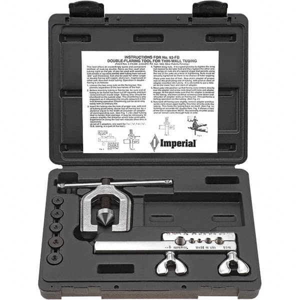 Imperial - Flaring Tools & Tube Expanders Type: Double Flaring Tool Kit Maximum Pipe Capacity (Inch): 1/2 - Americas Tooling