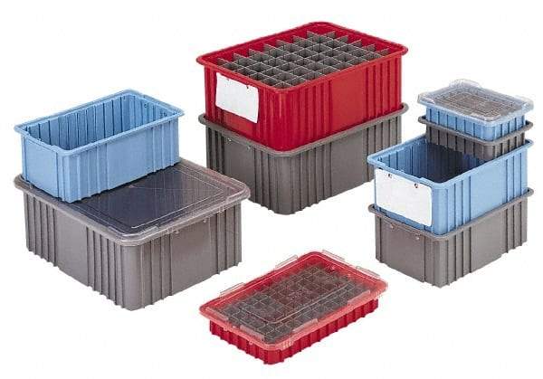 LEWISBins+ - 0.43 Cu Ft, 40 Lb Load Capacity Red Polyethylene Dividable Container - Stacking, 16-1/2" Long x 10.9" Wide x 6" High - Americas Tooling