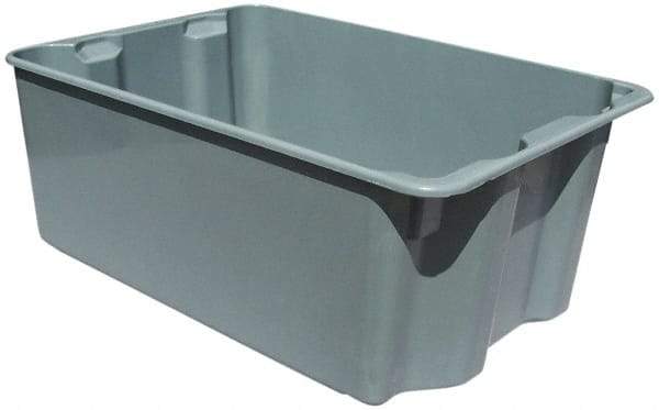 MFG Tray - 500 Lb Load Capacity Gray Fiberglass Tote Container - Stacking, Nesting, 27-1/2" Long x 20" Wide x 14.1" High - Americas Tooling