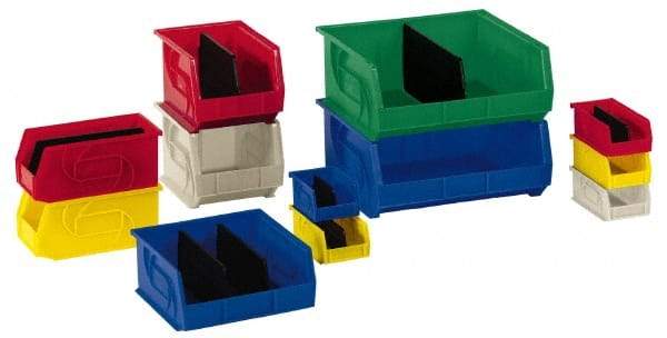 LEWISBins+ - 40 Lb. Load Capacity, 14-3/4" Deep, Red Polypropylene Hopper Stacking Bin - 7" High x 16-1/2" Wide x 14-3/4" Long - Americas Tooling