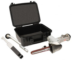 3M - 1/2 x 18, 1/4 x 18 and 1/8 x 18 Inch, 22,000 RPM Air Belt Sander - 0.6 Hp, 27 CFM Air Consumption - Americas Tooling