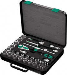 Wera - 38 Piece 1/2" Drive Socket & Bit Set - Comes in Molded Steel Case with High Density Foam Insert - Americas Tooling