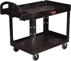 Rubbermaid - 500 Lb Capacity, 25" Wide x 43-7/8" Long x 32-3/4" High Standard Utility Cart - 2 Shelf, Plastic - Americas Tooling