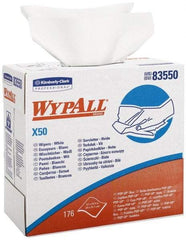 WypAll - X50 Dry Shop Towel/Industrial Wipes - Pop-Up, 12-1/4" x 9-1/4" Sheet Size, White - Americas Tooling