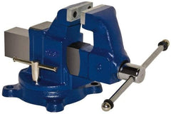 Yost Vises - 5" Jaw Width, 8" Opening Capacity, 5" Throat Depth, Ductile Iron Swivel Bench Vise - Bolt Down Base Attachment - Americas Tooling