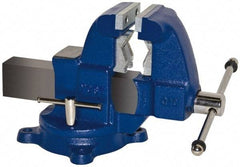 Yost Vises - 3-1/2" Jaw Width x 4" Jaw Opening Capacity, 4-1/2" Throat Depth, Bench & Pipe Combination Vise - 1/8 to 2-1/2" Pipe Capacity, Swivel Base, Bolt Down Attachment, Ductile Iron - Americas Tooling