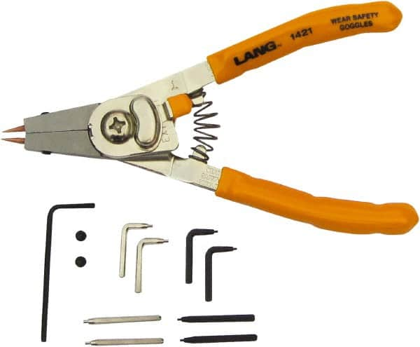 Lang - Standard Jaw, Snap Ring Plier - 1" OAL, Internal & External Snap Ring - Americas Tooling