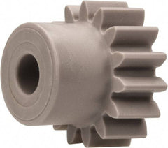 Made in USA - 24 Pitch, 5/8" Pitch Diam, 0.709" OD, 15 Tooth Spur Gear - 1/4" Face Width, 3/16" Bore Diam, 31/64" Hub Diam, 20° Pressure Angle, Acetal - Americas Tooling