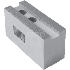 Huron Machine Products - Soft Lathe Chuck Jaws; Jaw Type: Square ; Material: 1018 Steel ; Jaw Interface Type: 1.5mm x 60? Serrated ; Maximum Compatible Chuck Diameter (Inch): 15 ; Minimum Compatible Chuck Diameter (Inch): 1 ; Overall Height (Inch): 4 - Exact Industrial Supply