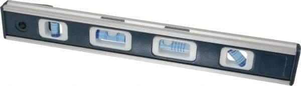 Empire Level - Magnetic 12" Long 4 Vial Torpedo Level - Aluminum, Silver, 1 45°, 1 Level, 1 Plumb & 1 Vari-Pitch Vials - Americas Tooling