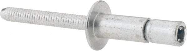 RivetKing - Size 86 Dome Head Steel Structural with Locking Stem Blind Rivet - Steel Mandrel, 0.08" to 3/8" Grip, 0.53" Head Diam, 0.257" to 0.261" Hole Diam, 0.556" Length Under Head, 1/4" Body Diam - Americas Tooling