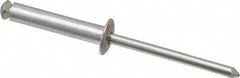 RivetKing - Dome Head Aluminum Peel Blind Rivet - Steel Mandrel, 0.157" to 0.69" Grip, 0.315" Head Diam, 0.165" Max Hole Diam, 0.787 to 0.826" Length Under Head, 5/32" Body Diam - Americas Tooling