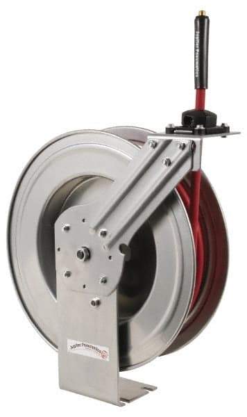 PRO-SOURCE - 50' Spring Retractable Hose Reel - 300 psi, Hose Included - Americas Tooling