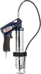 Lincoln - 6,000 Max psi, Flexible Air-Operated Grease Gun - 14-1 & 2 oz (Cartridge) & 16 oz (Bulk) Capacity, 1/8 Thread Outlet, Bulk & Cartridge Fill, Includes Advanced Vent Valve with Filler Nipple - Americas Tooling