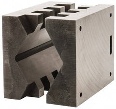 Heinrich - 8" Wide, V-Groove Vise Jaw - Ductile Iron, Fixed Jaw, Compatible with DA-8800-SC Vises - Americas Tooling