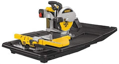 DeWALT - 10" Blade Diam, Tile Saw - 4,200 RPM, 34" Table Depth x 26" Table Width, 120 Volts, 15 Amps - Americas Tooling