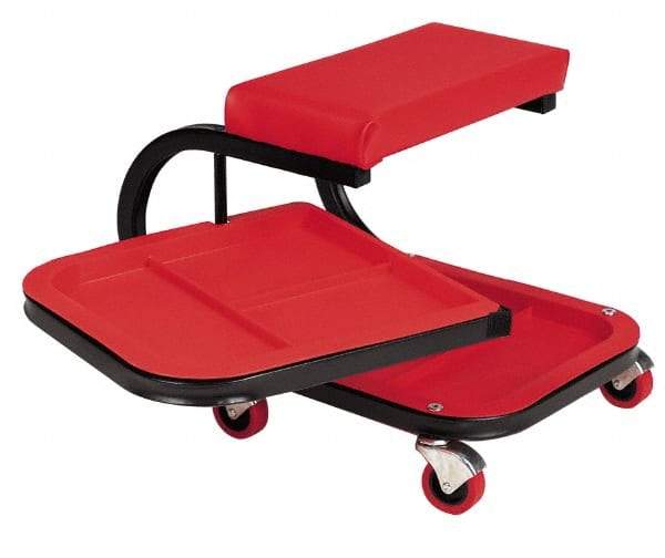 Whiteside - 240 Lb Capacity, 4 Wheel Creeper Seat with Swivel Tray - Steel, 19" Long x 15-1/4" High x 14" Wide - Americas Tooling