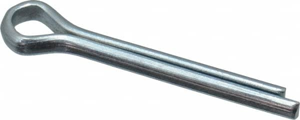 Value Collection - 1/8" Diam x 1" Long Extended Prong Cotter Pin - Grade 2, Zinc-Plated, Steel - Americas Tooling