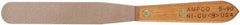 Ampco - 2" Wide Chisel Edge Blade Nickel Copper Spatula - Stiff, Straight Wood Handle, 19-1/4" OAL - Americas Tooling