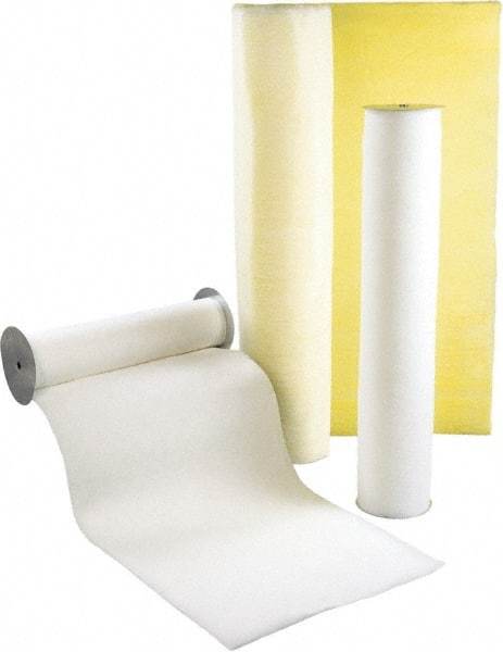 Made in USA - 65' Long x 31-7/8" Wide x 3/4" Thick Synthetic Automatic Air Filter Media Roll - MERV 4, 72% Arrestance Efficiency, 500 FPM Max Air Flow, 0.07" wpg Init Resist, 1" wpg Final Resist, Use with Any Unit - Americas Tooling