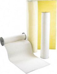 Made in USA - 65' Long x 33" Wide x 3/4" Thick Synthetic Automatic Air Filter Media Roll - MERV 4, 72% Arrestance Efficiency, 500 FPM Max Air Flow, 0.07" wpg Init Resist, 1" wpg Final Resist, Use with Any Unit - Americas Tooling