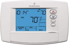 White-Rodgers - 45 to 99°F, 4 Heat, 2 Cool, Premium Commercial Digital 7 Day Programmable Universal Multi-Stage or Heat Pump Thermostat - 0 to 30 Volts, Horizontal Mount, Electronic Contacts Switch - Americas Tooling