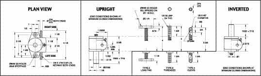 Joyce/Dayton - 1 Ton Capacity, 6" Lift Height, Upright Mechanical Screw Actuator - Threaded End - Americas Tooling