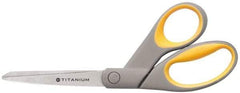 Clauss - 3-1/4" LOC, 8" OAL Titanium Standard Shears - Ambidextrous, Straight Handle, For General Purpose Use - Americas Tooling