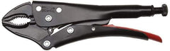 Proto - 5-1/2" OAL Curved Jaw Locking Pliers - 21/64" Jaw Width, 55/64" Jaw Depth, 1-19/64" Jaw Opening, Standard Handle - Americas Tooling