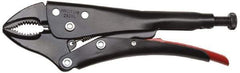 Proto - 9-1/4" OAL Curved Jaw Locking Pliers - 25/64" Jaw Width, 1-1/2" Jaw Depth, 2-23/64" Jaw Opening, Standard Handle - Americas Tooling