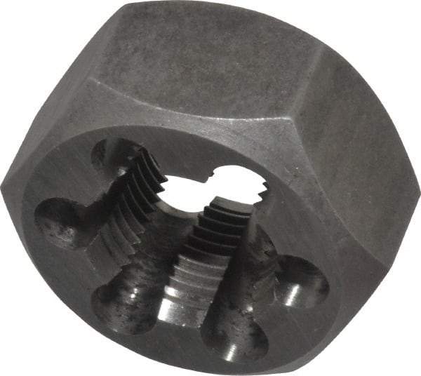 Interstate - 13/16-16 UNS Thread, 1-7/16" Hex, Right Hand Thread, Hex Rethreading Die - Carbon Steel, 3/4" Thick - Exact Industrial Supply