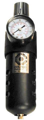 Coilhose Pneumatics - 1/4" NPT Port Compact 1 Piece Filter/Regulator FRL Unit - Zinc Bowl, 48 SCFM, 250 Max psi, 8" High, Automatic Drain - Americas Tooling