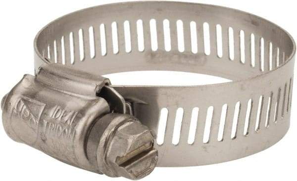 IDEAL TRIDON - SAE Size 40, 1 to 3" Diam, Stainless Steel Worm Drive Clamp - 9/16" Wide, Material Grade 301, Series 63-4 - Americas Tooling