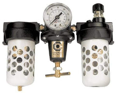 Coilhose Pneumatics - 3/4" NPT Port Heavy Duty 3 Piece Filter-Regulator-Lubricator FRL Unit - Polycarbonate Bowl, 125 Max psi, 9.875" High - Americas Tooling