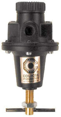 Coilhose Pneumatics - 1 NPT Port, 160 CFM, Cast Aluminum Tamper Proof Heavy-Duty T-Handle Regulator - 0 to 60 psi Range, 250 Max psi Supply Pressure, 1/4" Gauge Port Thread, 5" Wide x 8-1/2" High - Americas Tooling