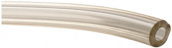 Made in USA - 1/8" ID x 1/4" OD, 1/16" Wall Thickness, Cut to Length (100' Standard Length) PVC Tube - Clear, 68 Max psi, 68 Shore A Hardness - Americas Tooling