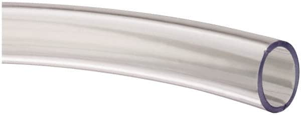 Made in USA - 1/2" ID x 5/8" OD, 1/16" Wall Thickness, Cut to Length (100' Standard Length) PVC Tube - Clear, 30 Max psi, 68 Shore A Hardness - Americas Tooling