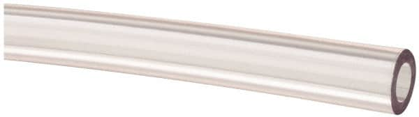 Made in USA - 1/4" ID x 7/16" OD, 3/32" Wall Thickness, Cut to Length (100' Standard Length) PVC Tube - Clear, 60 Max psi, 68 Shore A Hardness - Americas Tooling