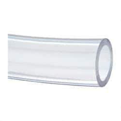 Made in USA - 1-1/4" ID x 1-3/4" OD, 1/4" Wall Thickness, Cut to Length (50' Standard Length) PVC Tube - Clear, 45 Max psi, 68 Shore A Hardness - Americas Tooling