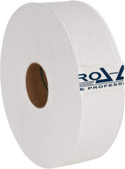 PRO-SOURCE - 4,000' Roll Length x 3.6" Sheet Width, Jumbo Roll Toilet Tissue - Single Ply, White, Recycled Fiber - Americas Tooling