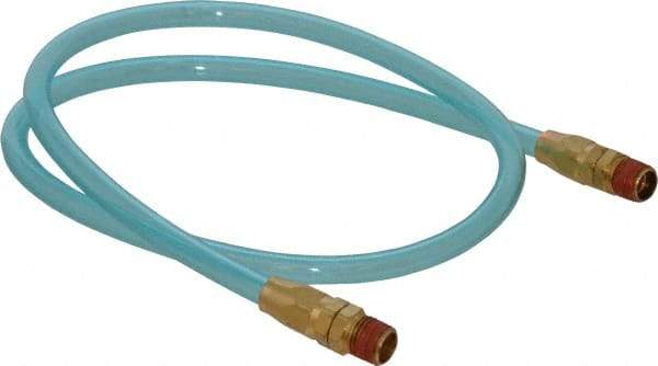 Coilhose Pneumatics - 1/4" ID 3' Long Lead-In Whip Hose - MNPT Swivel x MNPT Swivel Ends, 140 Working psi, -20 to 165°F, 1/4" Fitting, - Americas Tooling