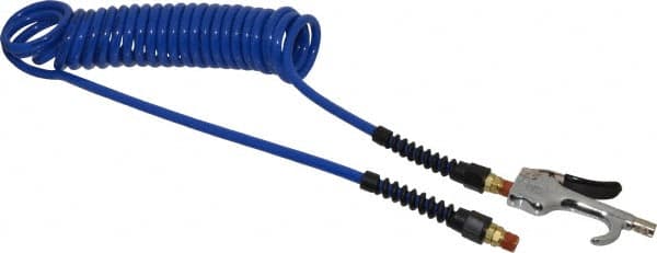 Coilhose Pneumatics - 1/4" ID Thumb Lever Air Gun Assembly - 15' Long Polyurethane Hose - Americas Tooling