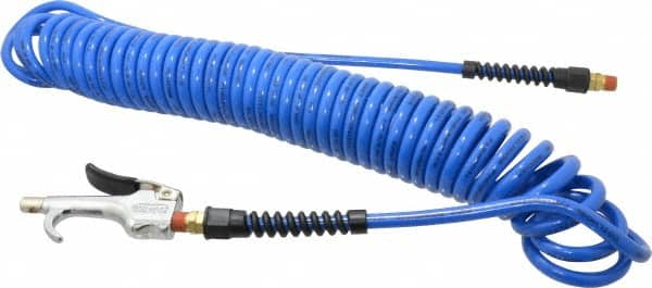 Coilhose Pneumatics - 1/4" ID Thumb Lever Air Gun Assembly - 25' Long Polyurethane Hose - Americas Tooling