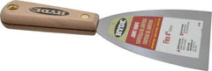 Hyde Tools - 4" Wide Steel Putty Knife - Flexible, Hardwood Handle, 7-3/4" OAL - Americas Tooling