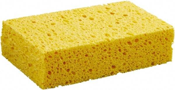 Boardwalk - 6" Long x 3-5/8" Wide x 1" Thick Cleansing Pad - Non-Abrasive, Yellow - Americas Tooling