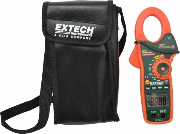 Extech - EX810, CAT III, Digital Average Responding Auto Ranging Clamp Meter with 1.7" Clamp On Jaws - 600 VAC/VDC, 1000 AC Amps, Measures Current, Temperature - Americas Tooling