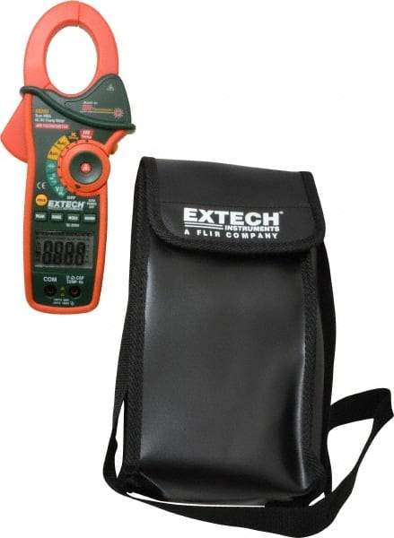 Extech - EX830, CAT III, Digital True RMS Auto Ranging Clamp Meter with 1.7" Clamp On Jaws - 600 VAC/VDC, 1000 AC/DC Amps, Measures Current, Temperature - Americas Tooling