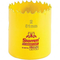 Starrett - 2" Diam, 2" Cutting Depth, Hole Saw - High Speed Steel Saw, Toothed Edge - Americas Tooling