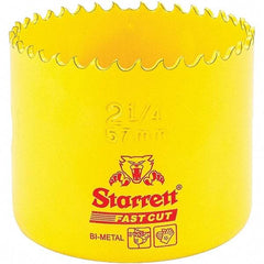 Starrett - 2-1/4" Diam, 1-5/8" Cutting Depth, Hole Saw - High Speed Steel Saw, Toothed Edge - Americas Tooling